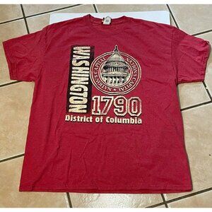 Washington DC shirt mens XL Nation's Capital St Clair Apparel short sleeve red